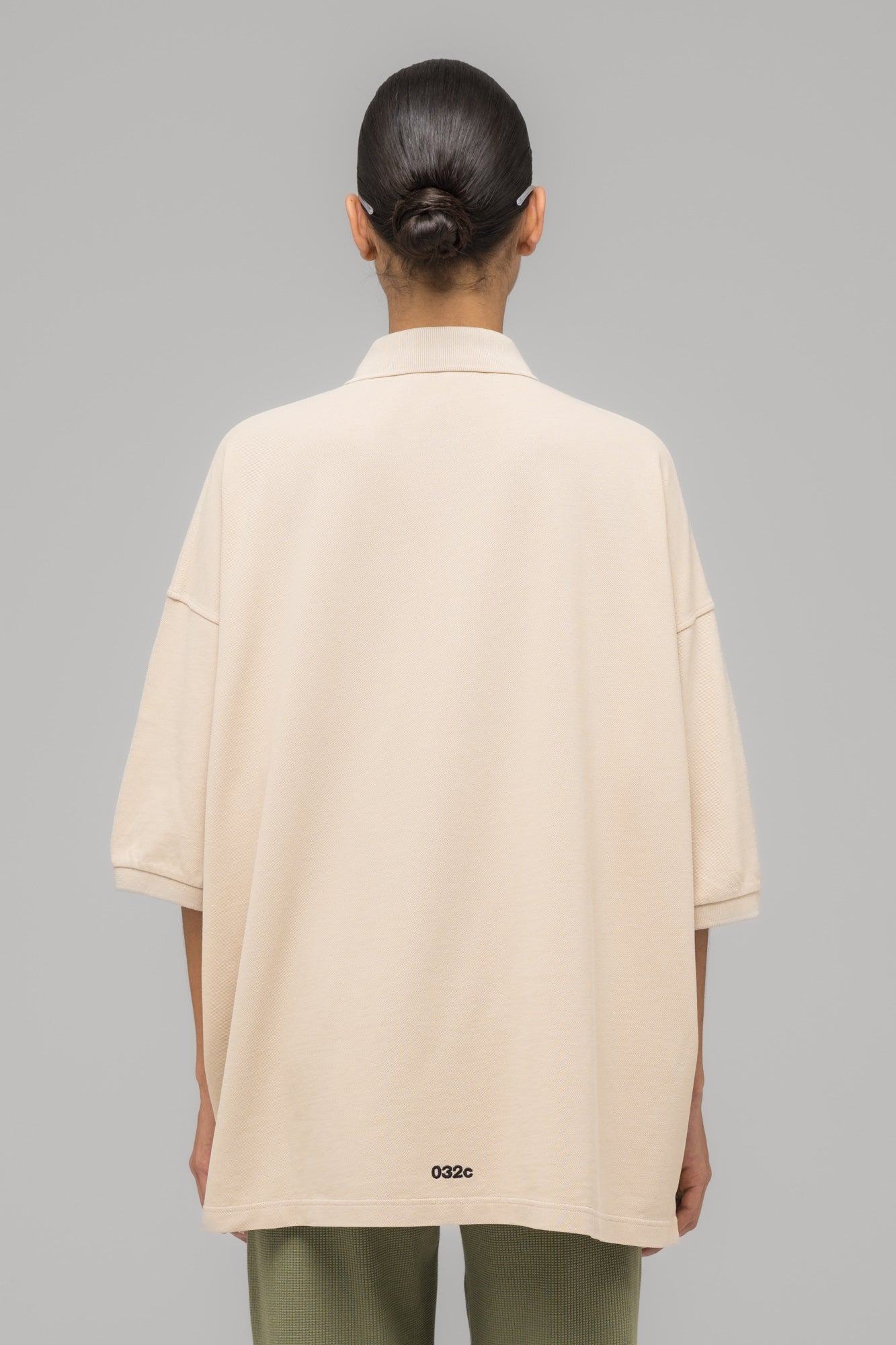 "FAINTING CROSS" OVERSIZED POLO SHIRT