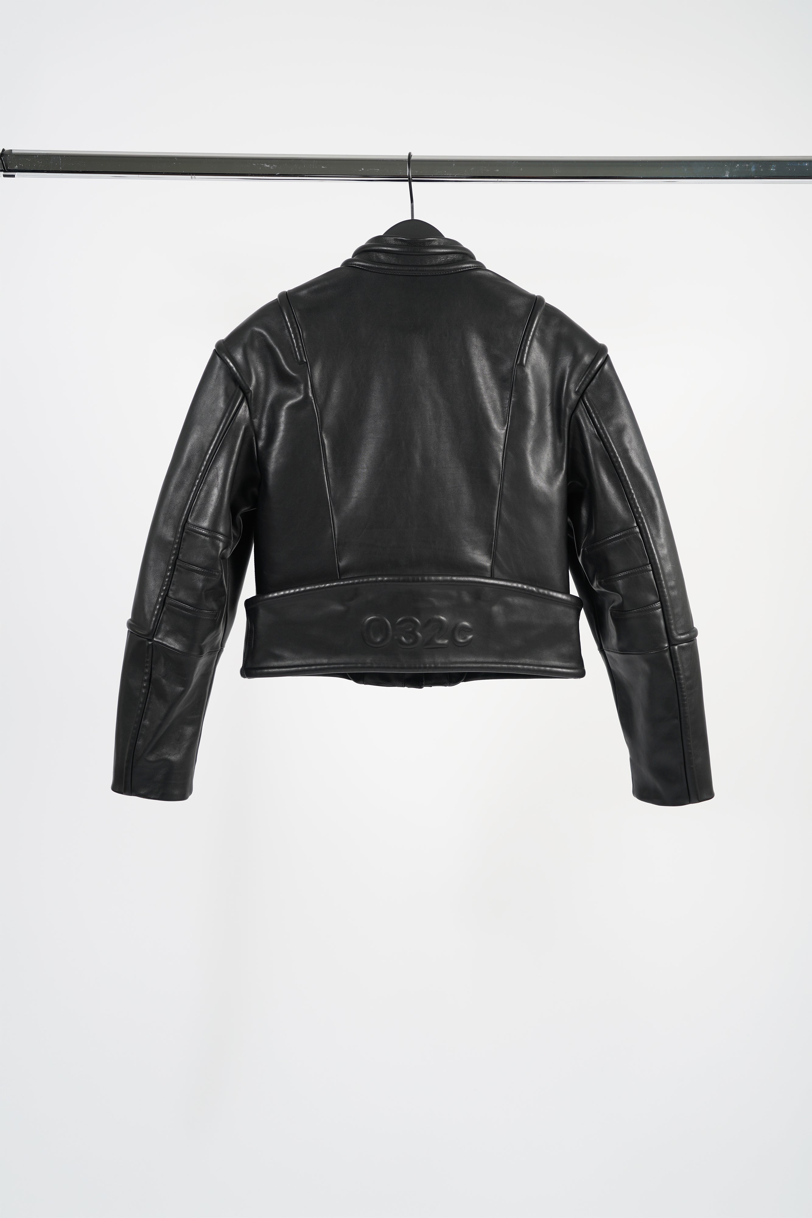 "HIPPOLYTA" GUARDED LEATHER BIKER JACKET