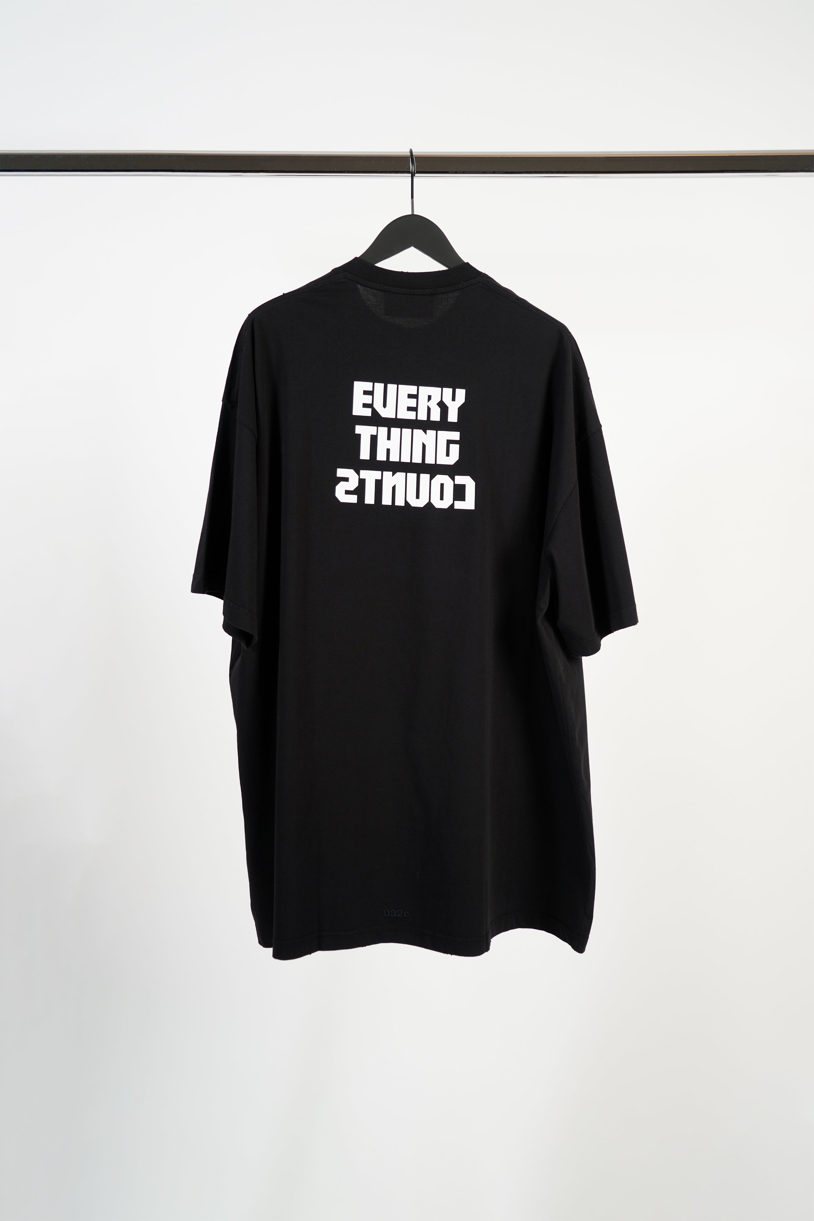 "POINT ZERO" OVERSIZED T-SHIRT WASHED BLACK