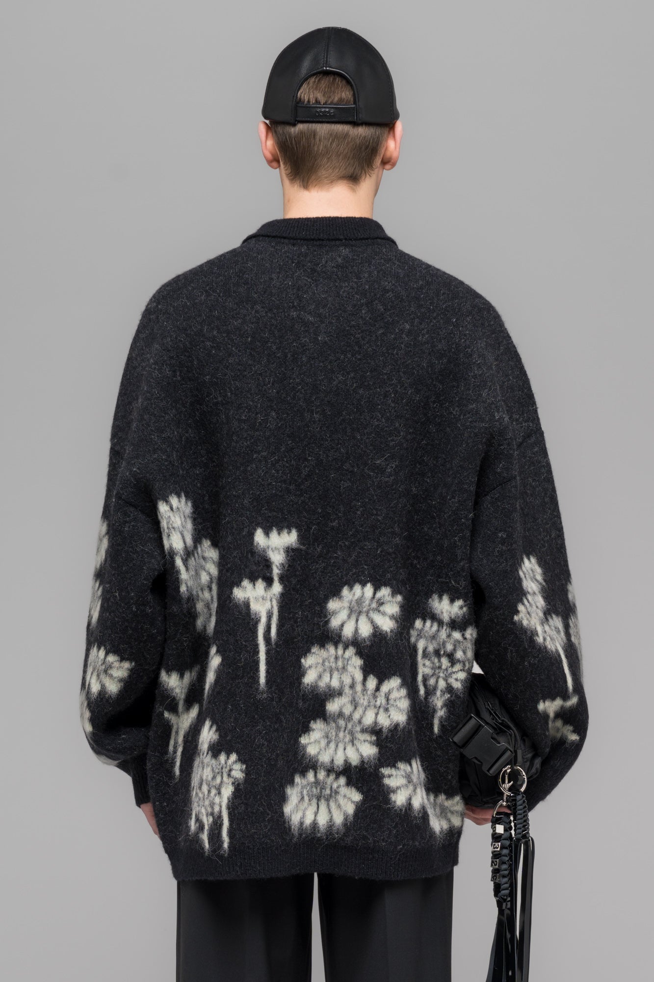 "MELTING DAISIES" KNIT LS POLO SHIRT