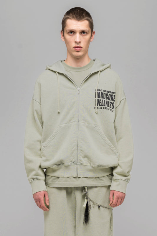 "HARDCORE WELLNESS" ZIP-UP