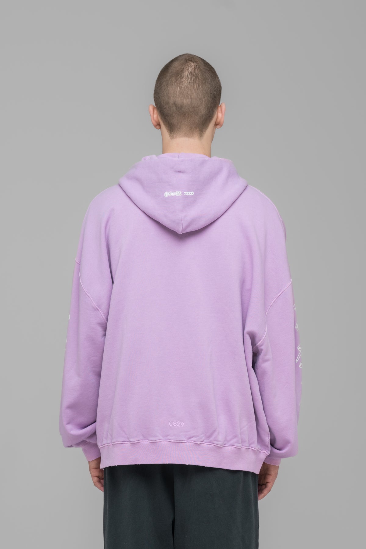 "FAITHLESS" OVERSIZED HOODIE FADED PINK