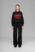 "SELFIE" SWEATER BLACK&RED