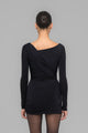 DRAPED "SWAN" MINI DRESS