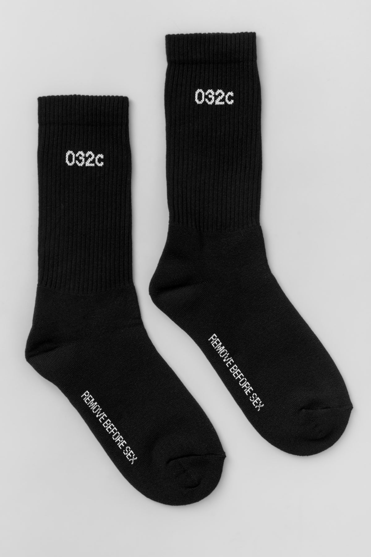 REMOVE BEFORE SEX Socks Black/White