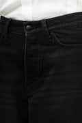 "DOWN TO EARTH" WIDE LEG JEAN WASHED BLACK