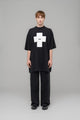 "POINT ZERO" OVERSIZED T-SHIRT WASHED BLACK