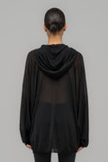 "SELFIE" TRANSLUCENT HOODED KNIT