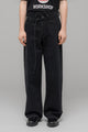 "DOWN TO EARTH" WIDE LEG JEAN WASHED BLACK