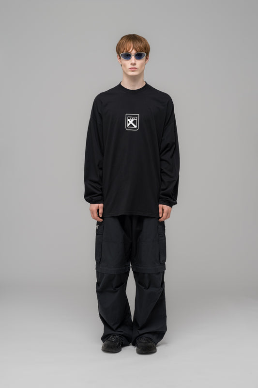 "FAINTING CROSS" OVERSIZED LONGSLEEVE