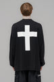 "FAINTING CROSS" OVERSIZED LONGSLEEVE