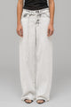 "DOWN TO EARTH" WIDE LEG JEAN WASHED GREY
