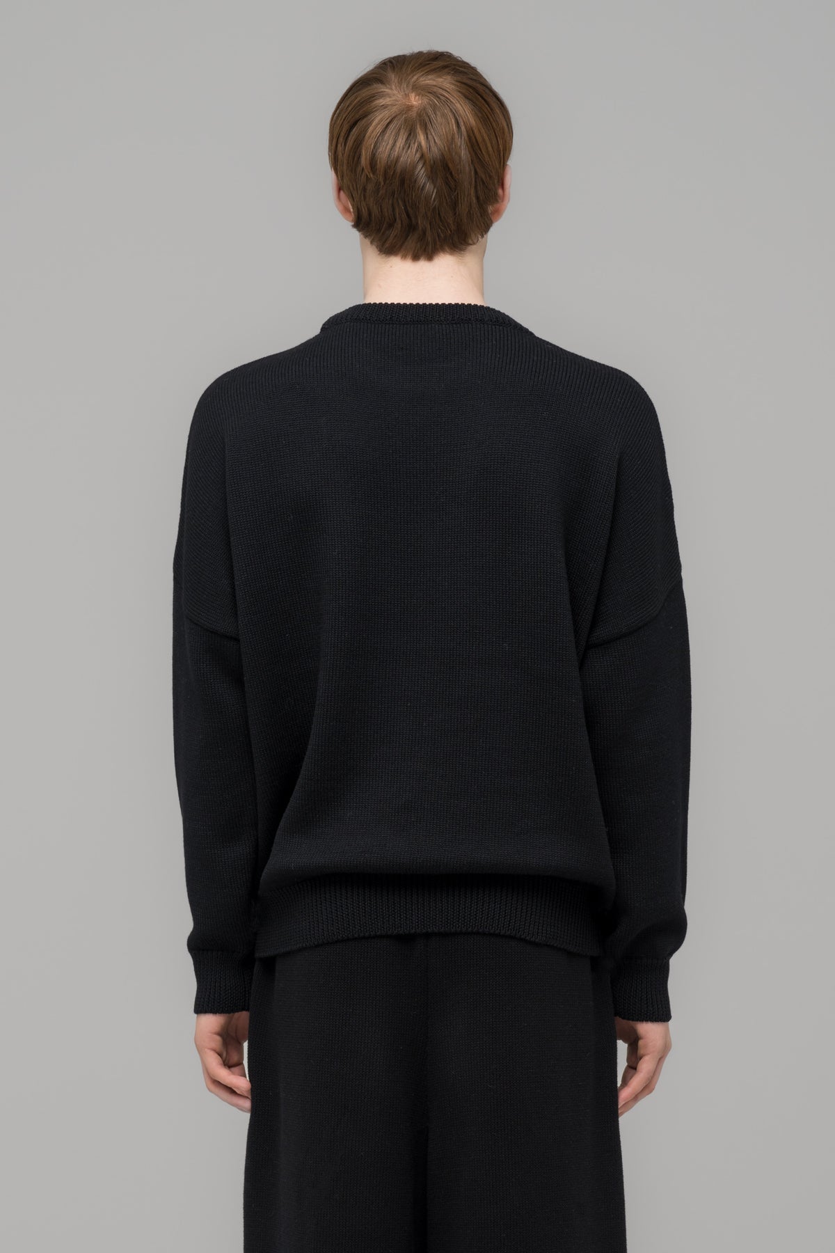 "SELFIE" SWEATER BLACK/BLACK MELANGE