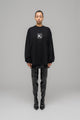 "FAINTING CROSS" OVERSIZED LONGSLEEVE