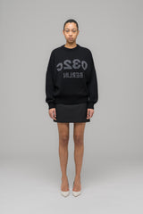 "SELFIE" SWEATER BLACK/BLACK MELANGE