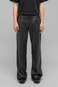 LEATHER WIDE LEG TROUSERS