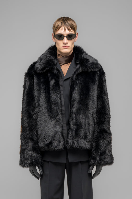 "MUDDY" FAUX FUR BLOUSON