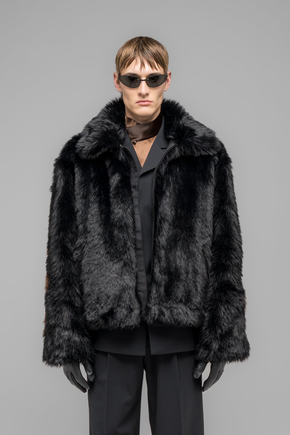 "MUDDY" FAUX FUR BLOUSON