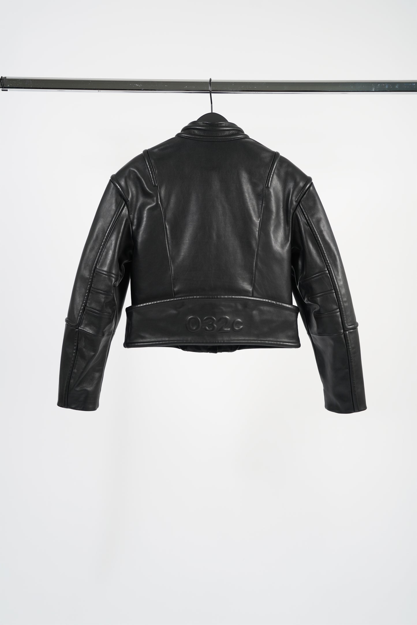 "HIPPOLYTA" GUARDED LEATHER BIKER JACKET