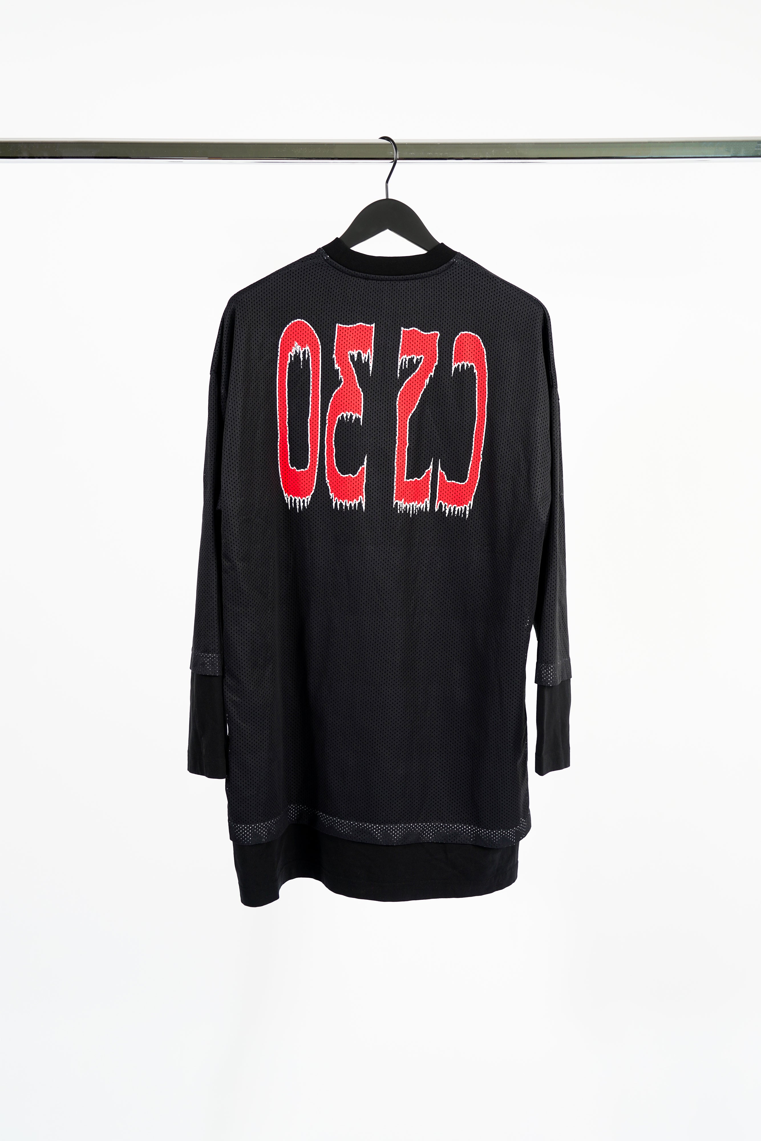 "GAME" LAYERED MESH SHIRT DRESS