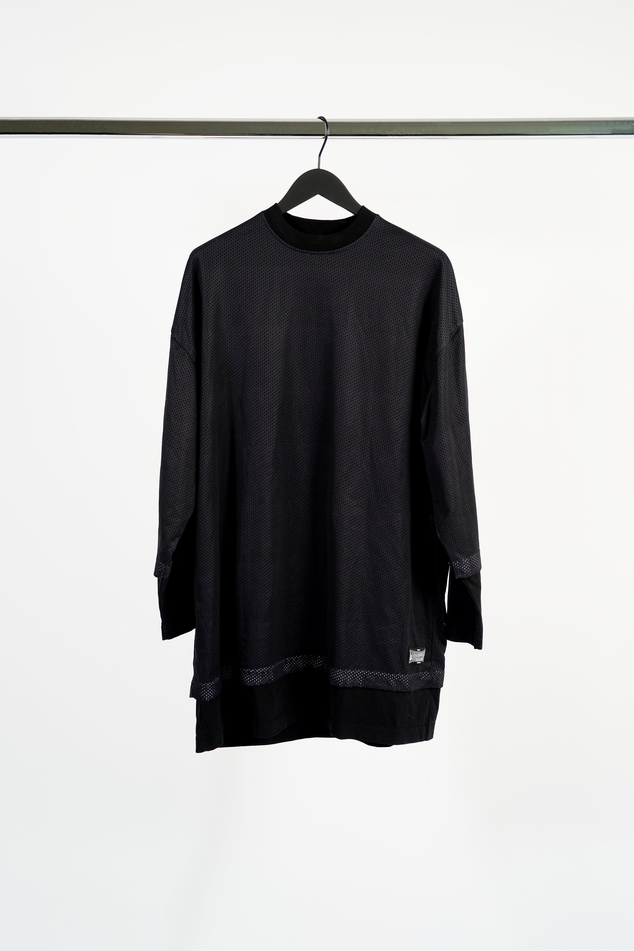 "GAME" LAYERED MESH SHIRT DRESS