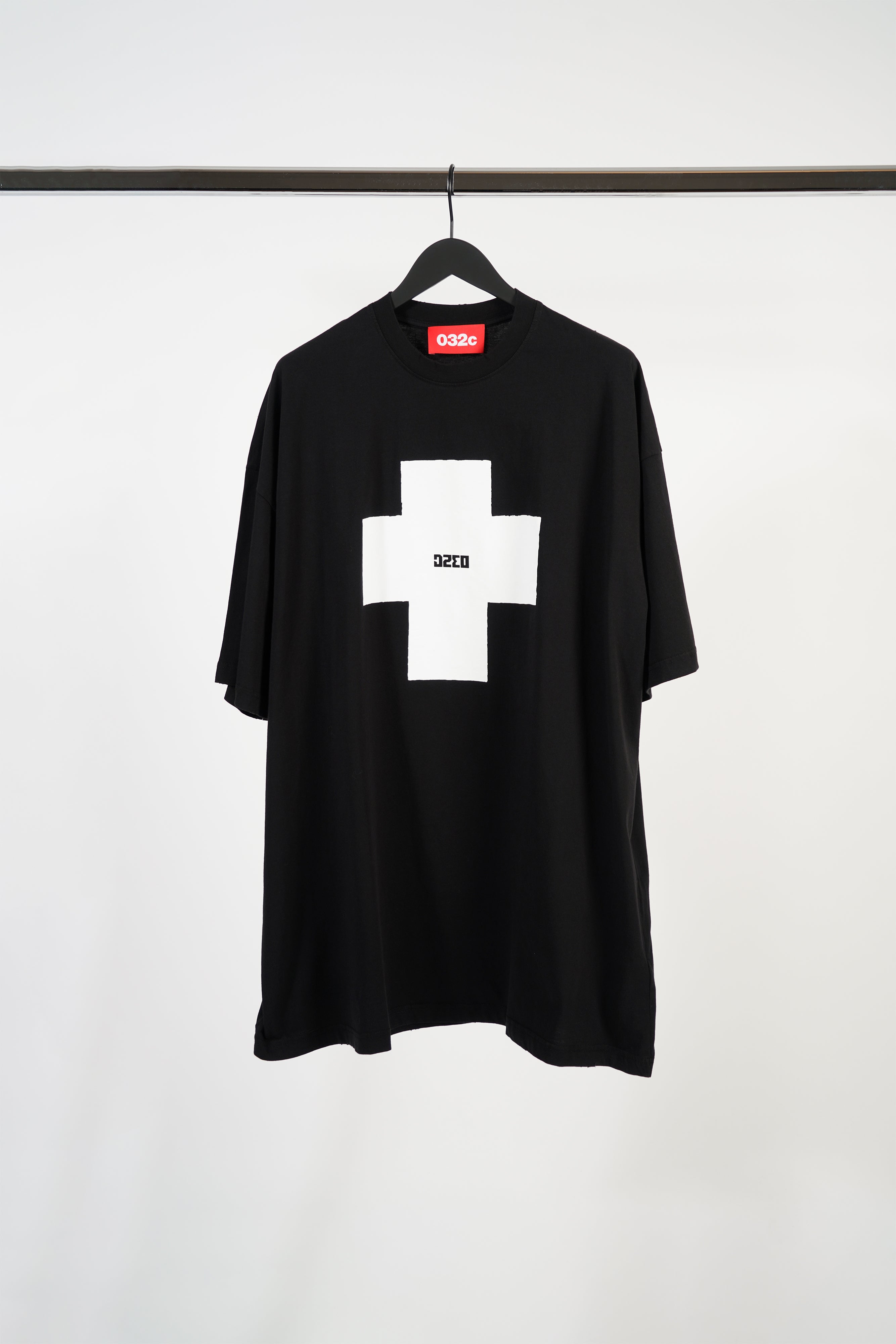"POINT ZERO" OVERSIZED T-SHIRT WASHED BLACK