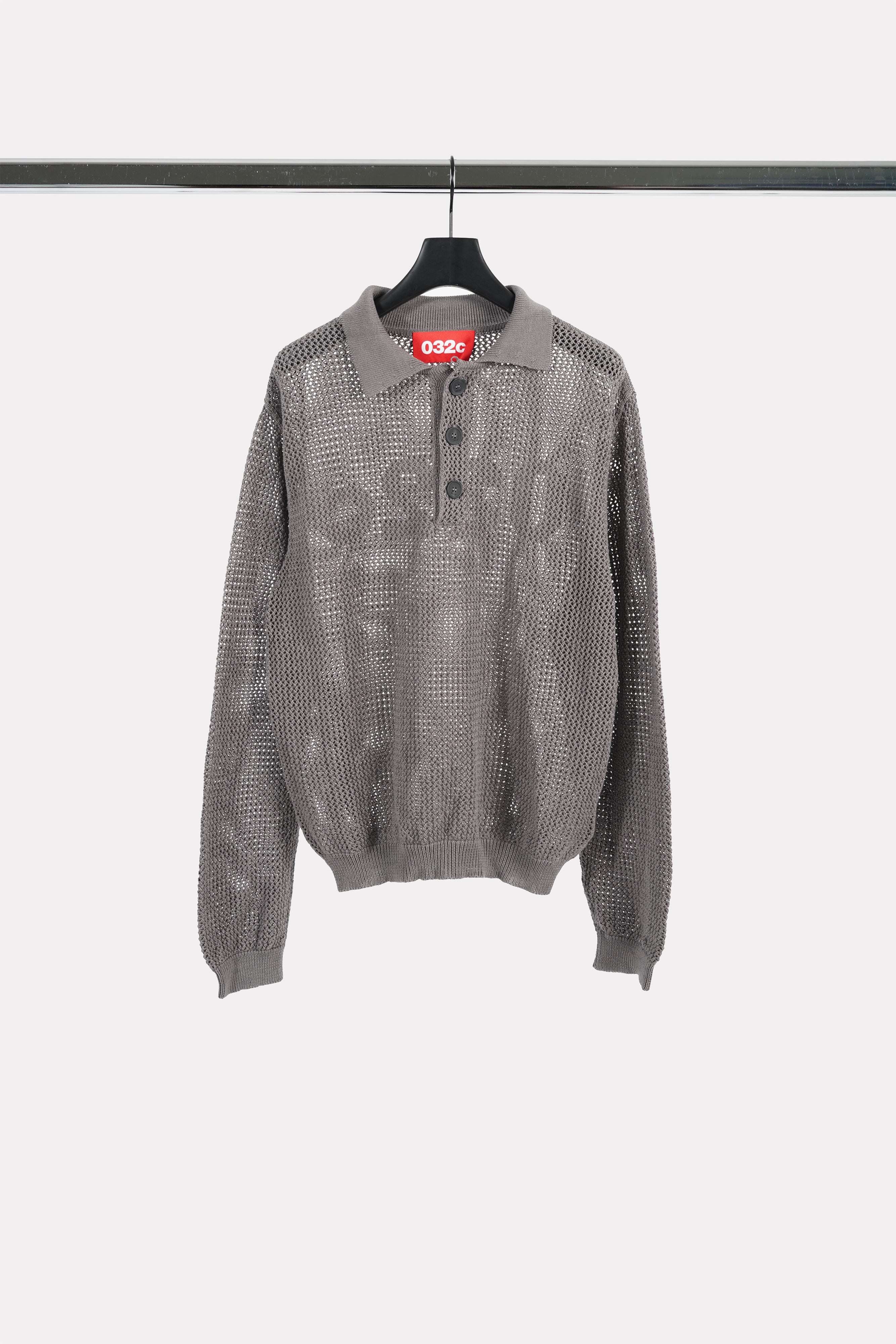 "LACE KNIT" POLO LONGSLEEVE