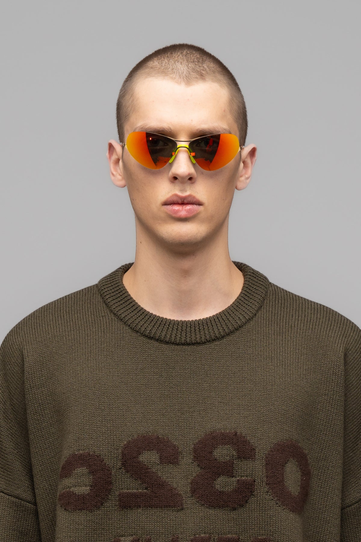 MYKITA | 032c ALPINE Sunglasses Orange Flash