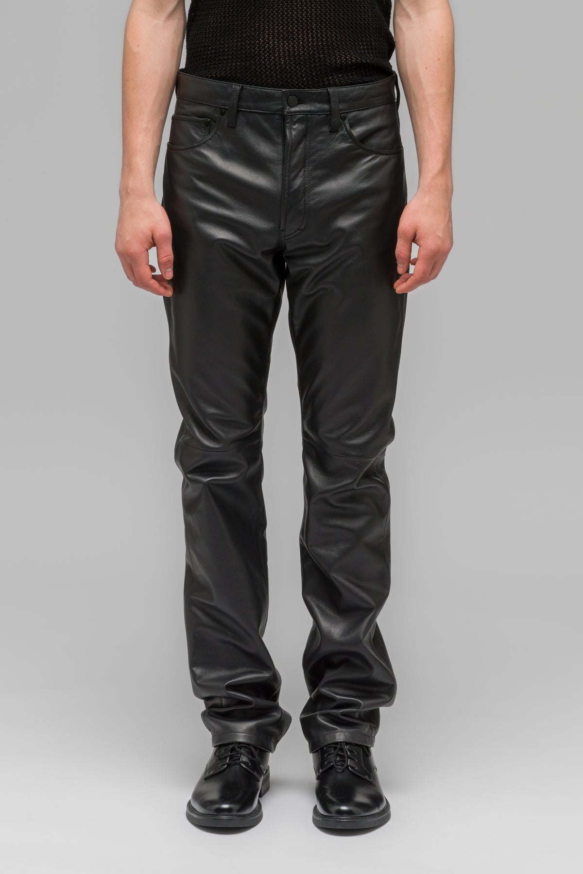 CASUAL LEATHER TROUSERS
