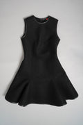 NEOPRENE WOOL SHORT DRESS