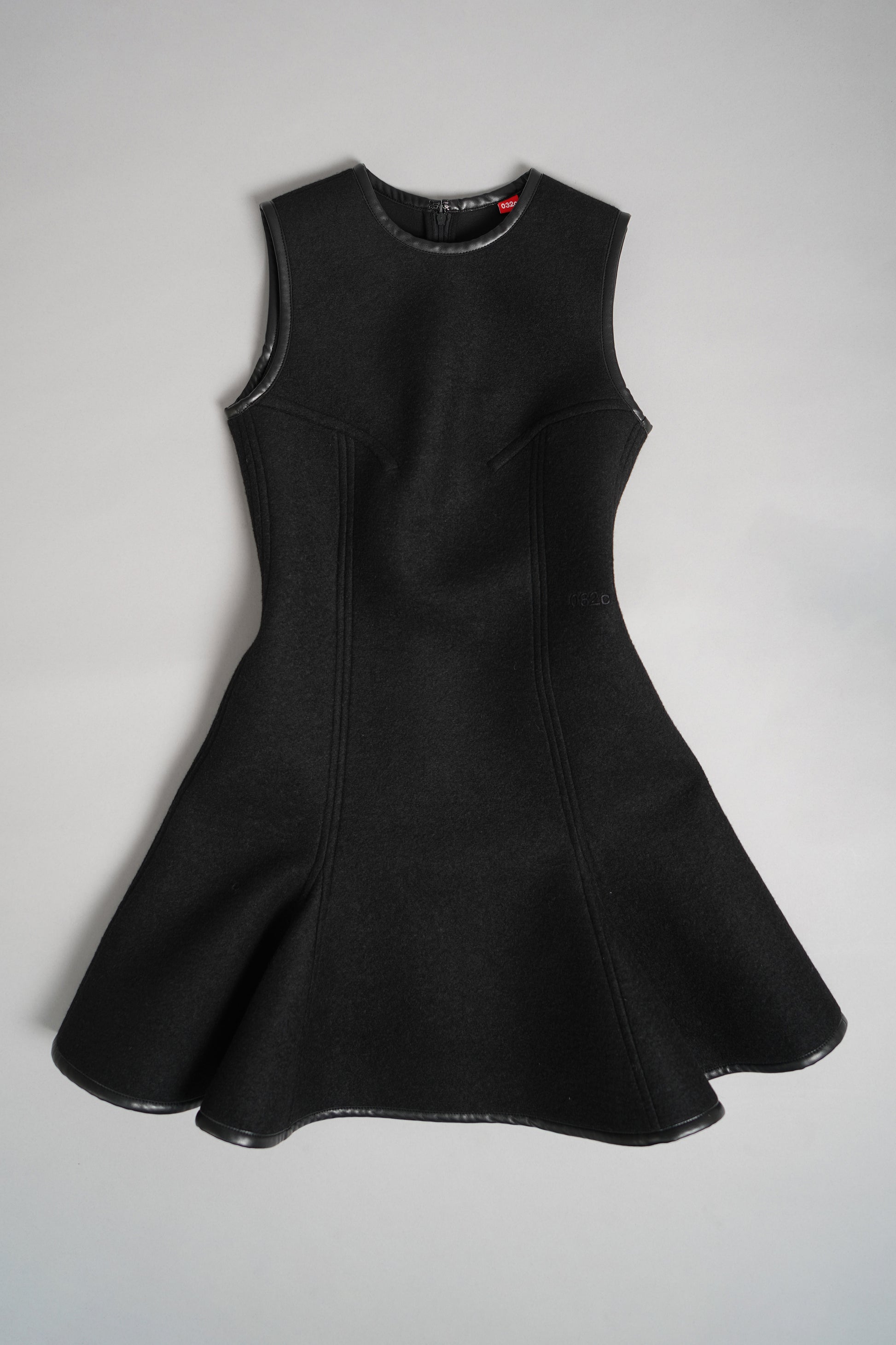 NEOPRENE WOOL SHORT DRESS