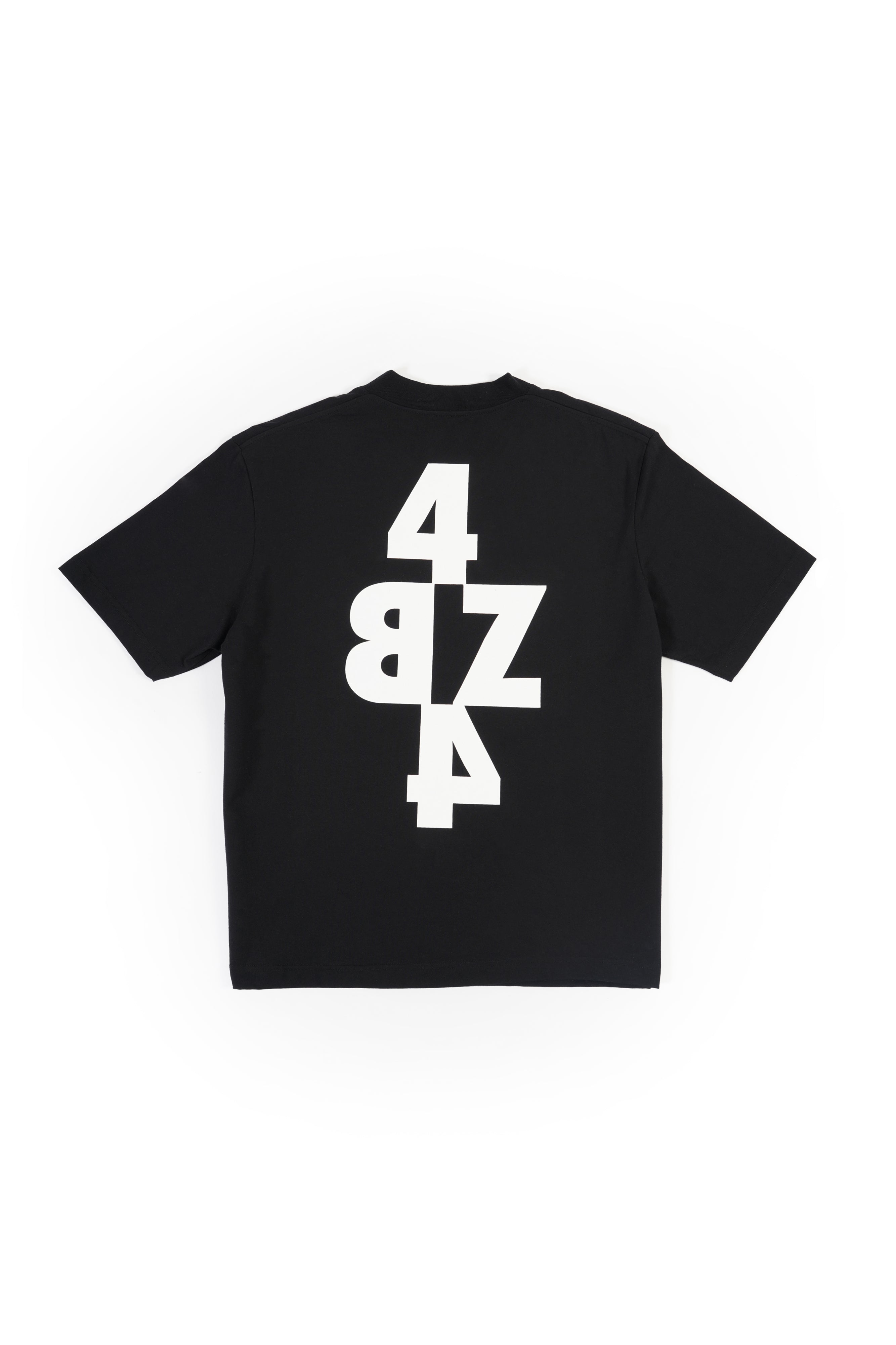 “4BZ4” V-NECK T-SHIRT BLACK