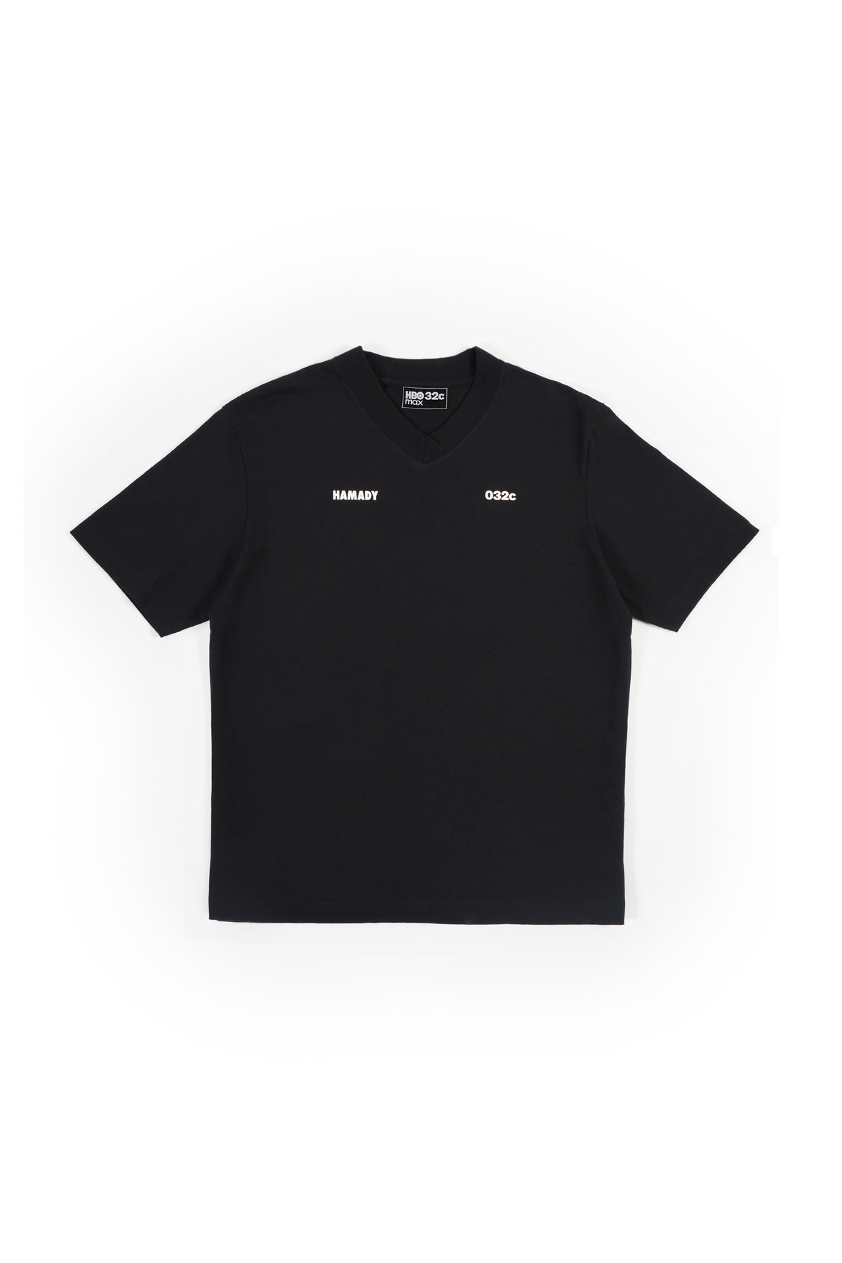 “4BZ4” V-NECK T-SHIRT BLACK