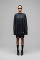 "GAME" LAYERED MESH SHIRT DRESS