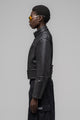 "HIPPOLYTA" GUARDED LEATHER BIKER JACKET