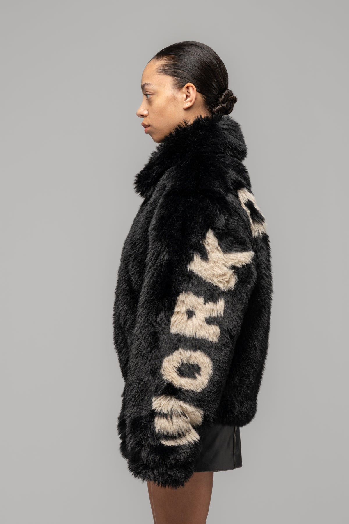 "ANTI-GAUGUIN" FAUX FUR BLOUSON