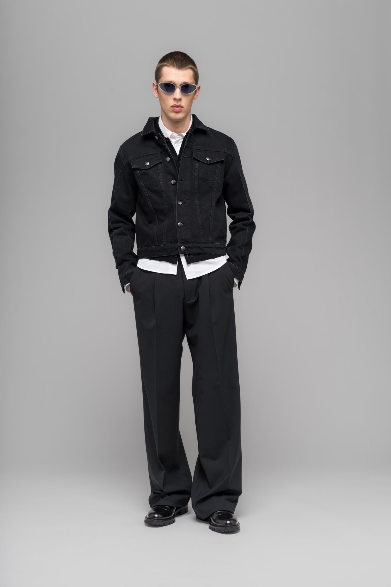 "DOWN TO EARTH" BOXY DENIM JACKET