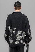 "MELTING DAISIES" KNIT LS POLO SHIRT