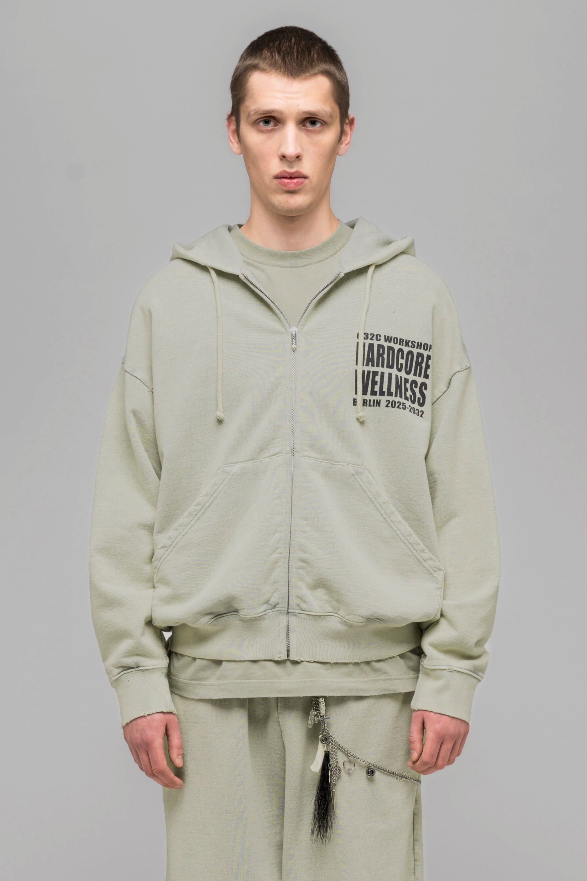 "HARDCORE WELLNESS" ZIP-UP