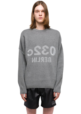 "Selfie" Knit Pullover Reflective Grey